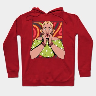 Chisme Queen Pop Art Portrait of Young Woman AT Hoodie